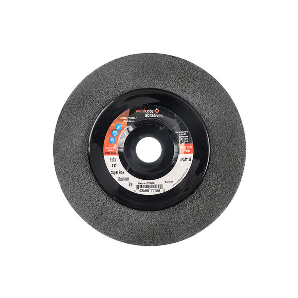 Weldcote Surface Cond. Wheel 4-1/27/8 Gray Silicon Carbide Super Fine Discs T27 11187
